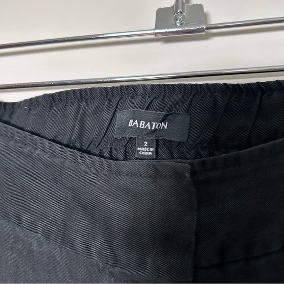 Babaton by Aritzia Soft Lyocell Trousers Relaxed Fit Lightweight Black Size 2 - Picture 4 of 8